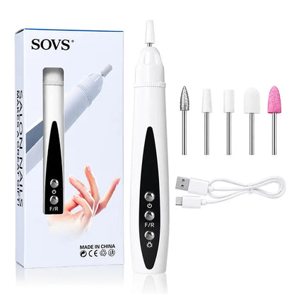 SOVS Professional Electric Nail Drill Pen | Nail Care Tool for Preparing Thickened Nails Before Treatment