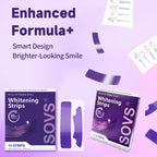 [Buy 1 Get 1 Free] SOVS Purple Teeth Whitening Strips – Gentle Oral Care for a Brighter-Looking Smile, Helps Reduce the Appearance of Surface Stains, Peroxide-Free,Supporting Everyday Confidence, 14 Strips per Pack