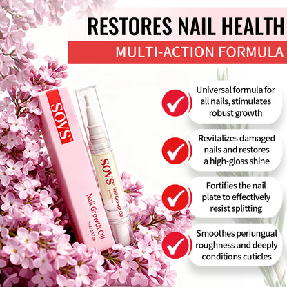 Bolígrafo de aceite nutritivo para el cuidado de las uñas, aceite para el crecimiento de las uñas, humecta y protege las uñas y las uñas con púas antimuertas, sabor a rosa.