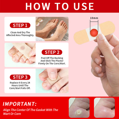DERMFREE Parches para eliminar verrugas y callos - Parches tópicos de un solo paso