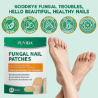 Parches para Uñas con Hongos PUVIDA, 32 Almohadillas Extra Fuertes para Reparación de Uñas de Pies y Manos, Restaura Uñas Decoloradas, Engrosadas y Quebradizas, Tratamiento de Renovación de Uñas de 8 Semanas