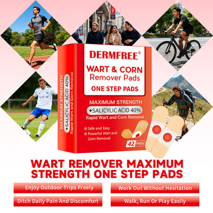 DERMFREE Parches para eliminar verrugas y callos - Parches tópicos de un solo paso