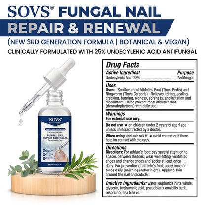 SOVS Fungal Nail Repair & Renewal Solution — For Fingernails & Toenails