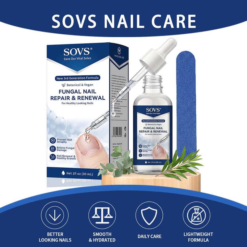 SOVS Fungal Nail Repair & Renewal Solution — For Fingernails & Toenails